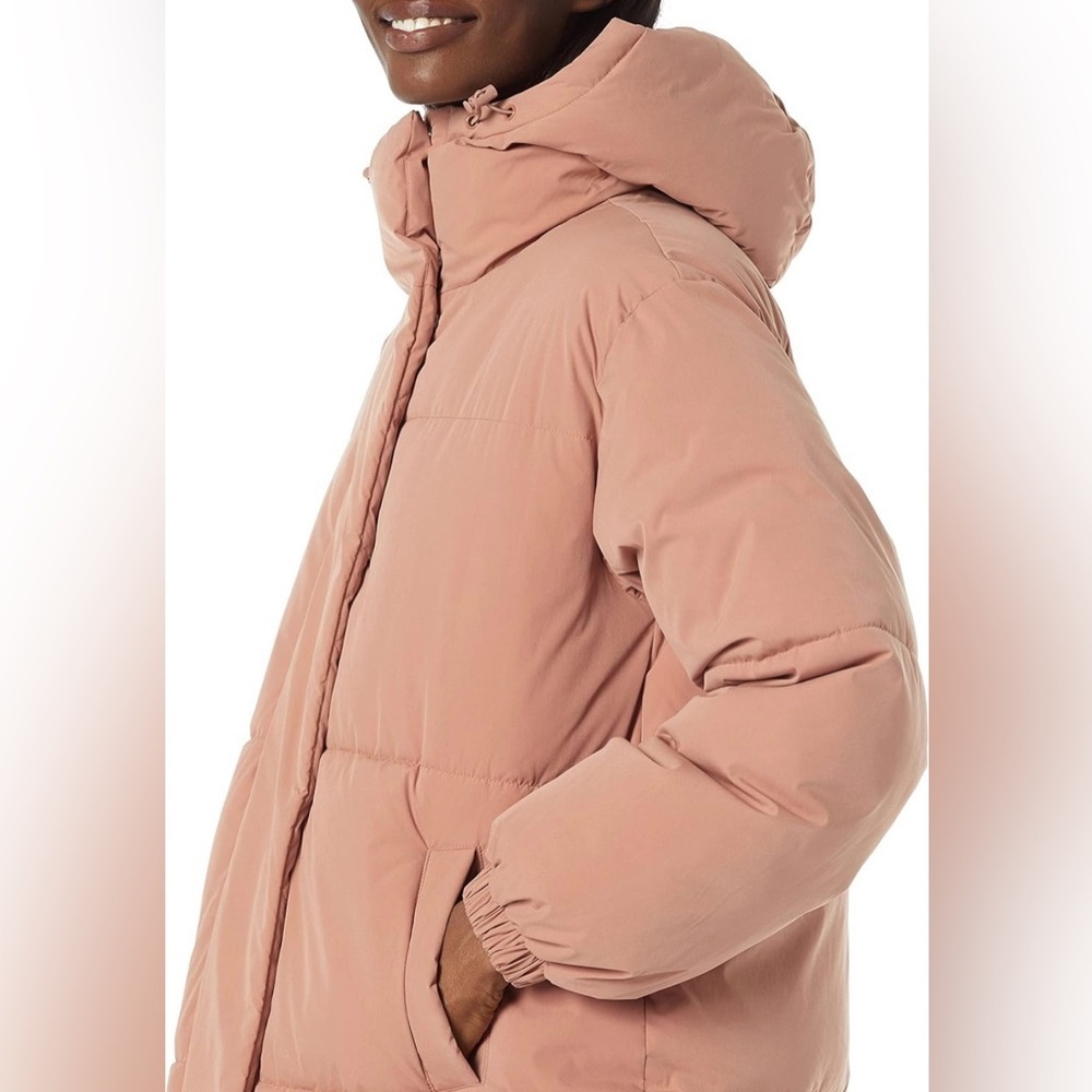 Amazon Essentials Women's Oversized Long Puffer Jacket Green Size L - Picture 5 of 8